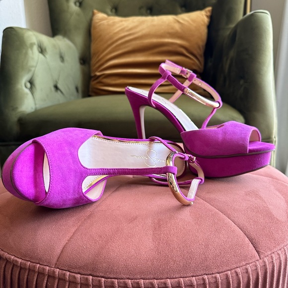 Jessica Simpson Pink Platform Heels - Picture 3 of 6